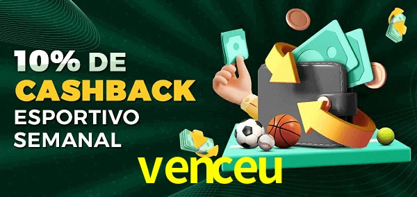 10% de bônus de cashback na venceu